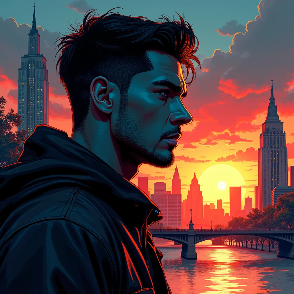 the art of the mind, streetwear graphic design, handsome man, poster tour, brilliant cold lighting, masterpiece ink illustration, trending on zbrush central, cleveland, aerodynamic imposing, by Yoshio Markino, manila, detailed scan”, sun rising, profile pic, sparkling, various artists, trending photo, oct, thumbnail, by Mike Winkelmann