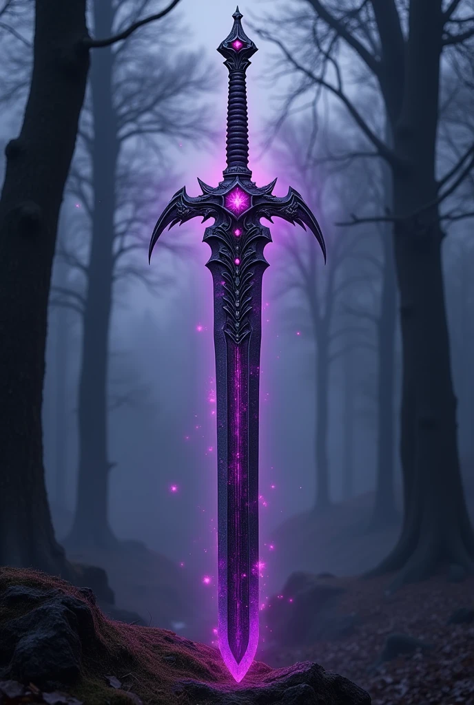 Black and purple sword