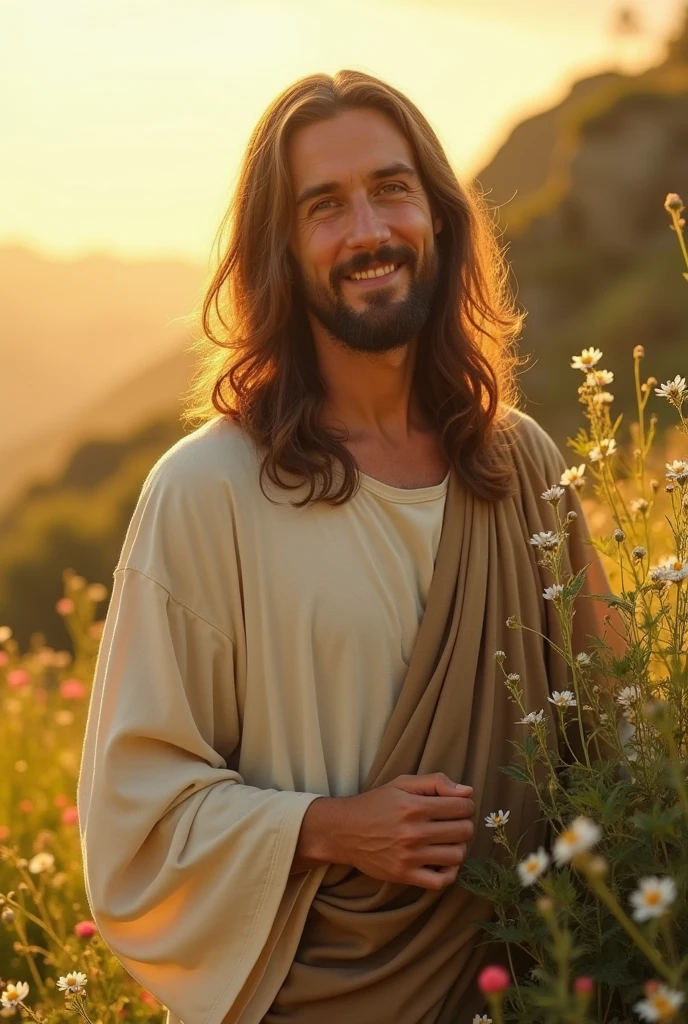 Jesus looking at the camera 