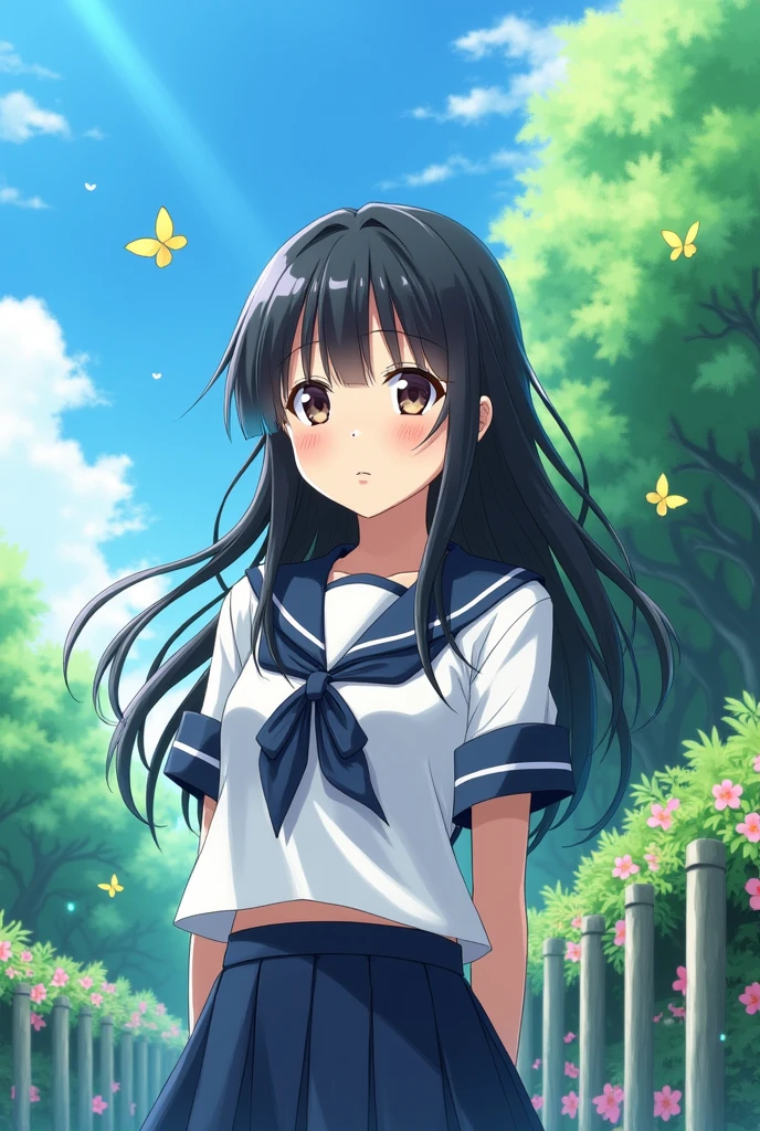 Beautiful schoolgirl、Akira 100%Failed to imitate、She is embarrassed to be seen naked by some high school boys outdoors.。