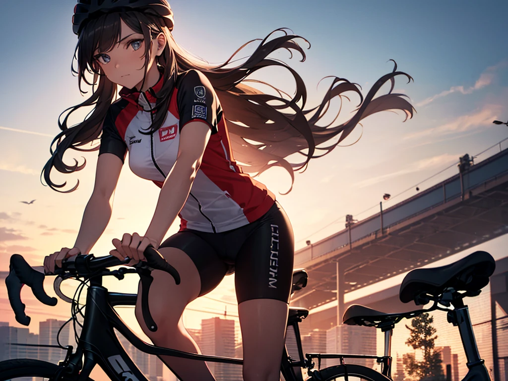 Runaway, (Riding a Bicycle:1.3), photograph, Loyal, uhd, retina, masterpiece, ccurate, anatomically correct, textured skin, super detail, high details, high quality, best quality, highres, 4K