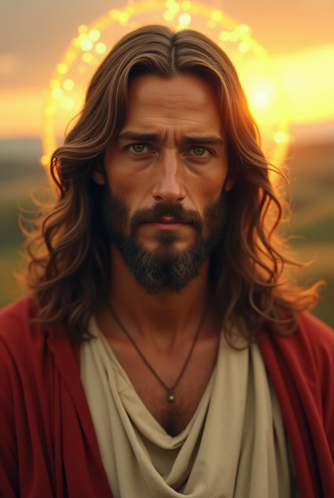Prompts Jesus looking at the camera closer 