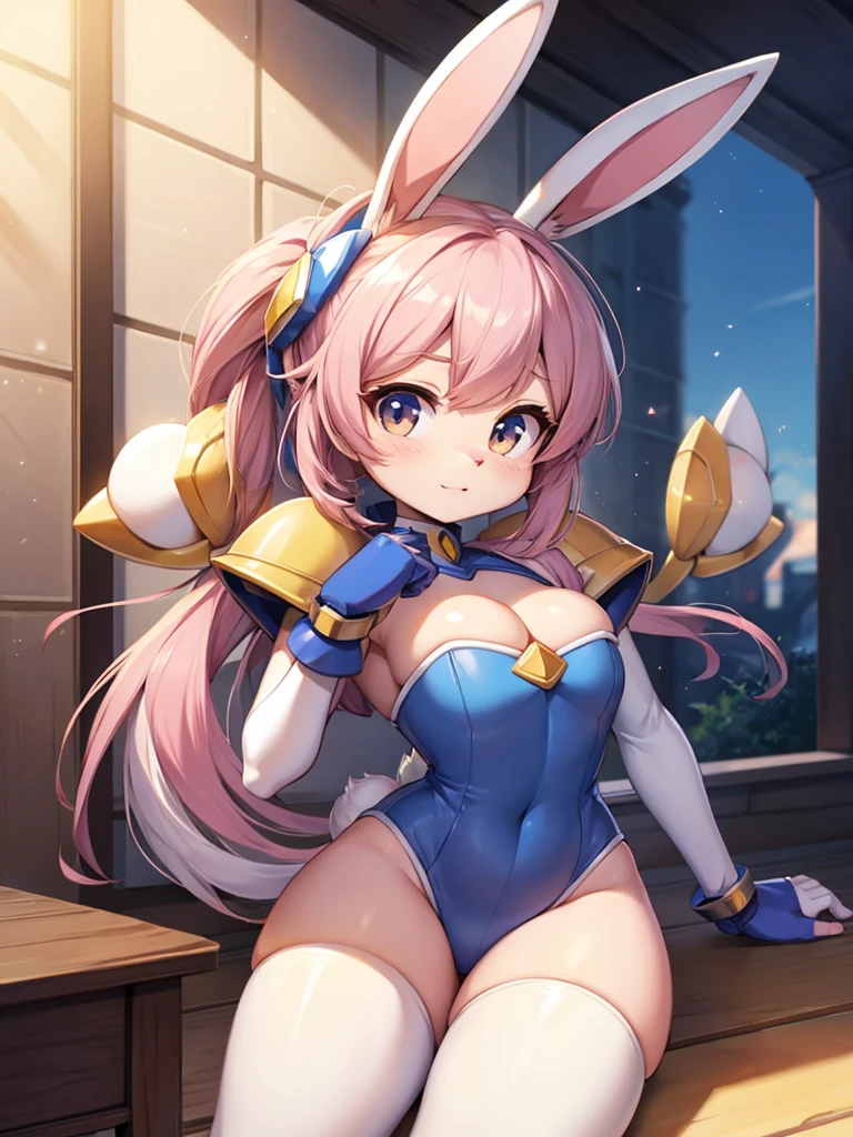 Furry female Sara rabbit lora medabots