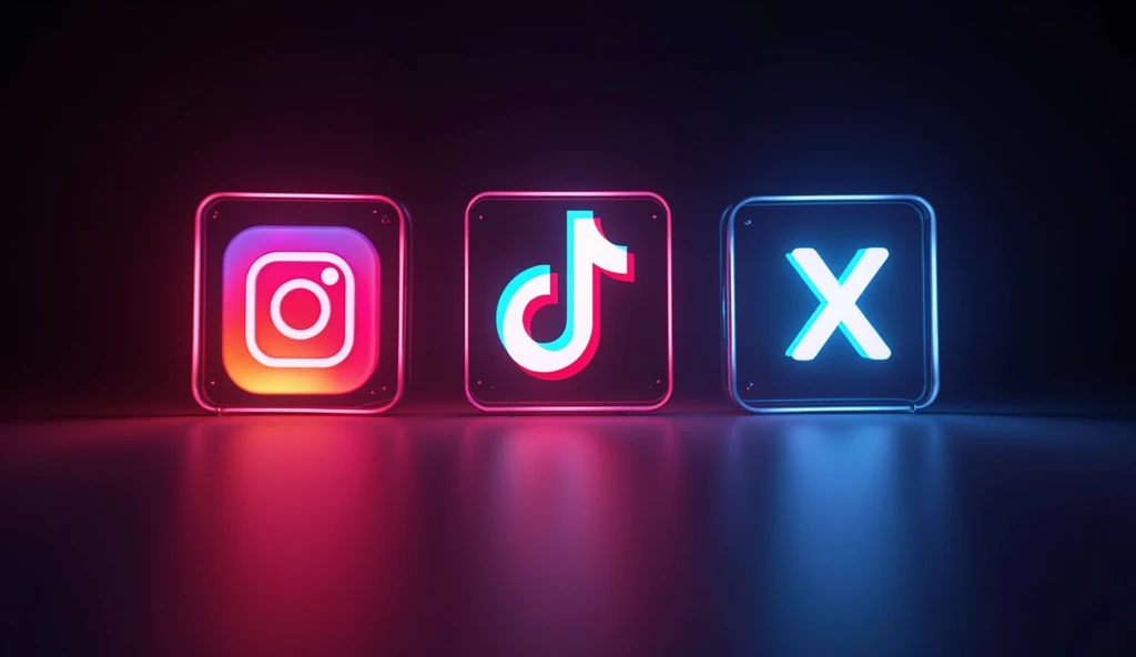 On the thumbnail it must have the insta logo , The TikTok logo , The YouTube logo and the X logo .  It should have color in LED mode .