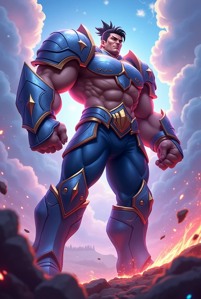 Make a 3d anime style image of franco from mobile legends bang bang