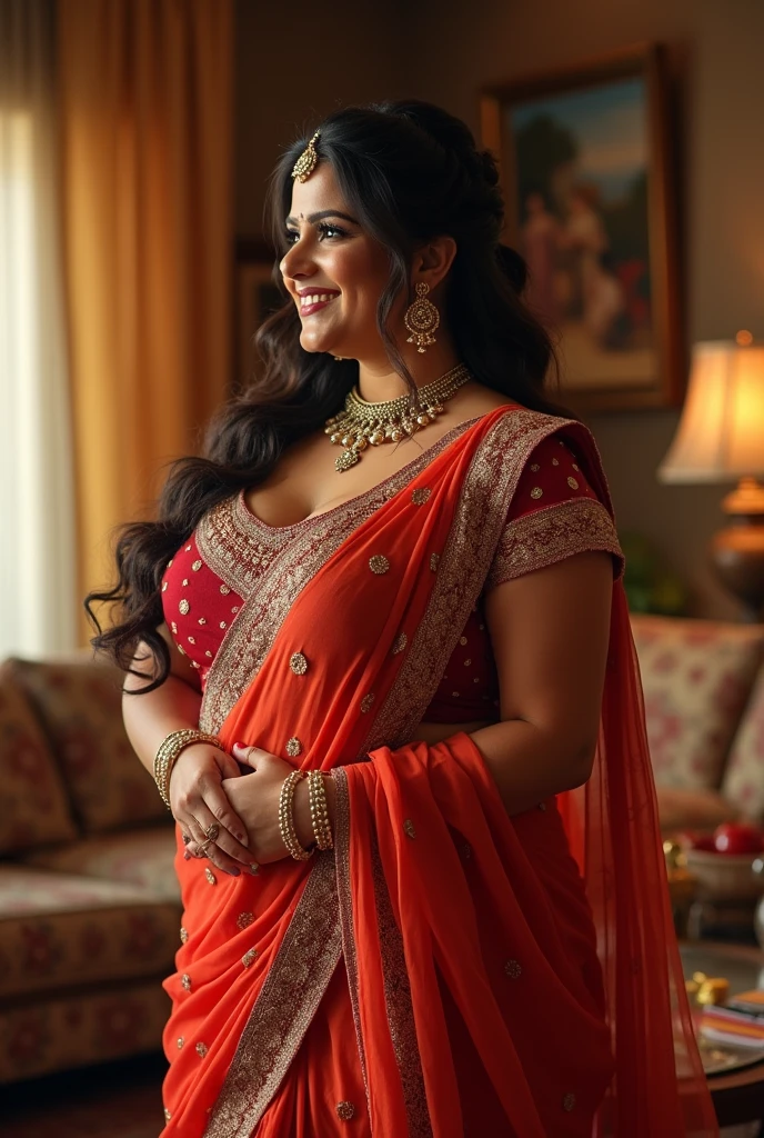An extremely beautiful bhabhi with a thick ass and big boobs