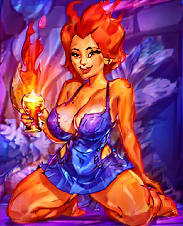 ten mens, made of fire, Broad Hips, beautiful breasts, ((whole body)), seducer, seducer little smile, seducer sexy stance, seducer tight cutout dress