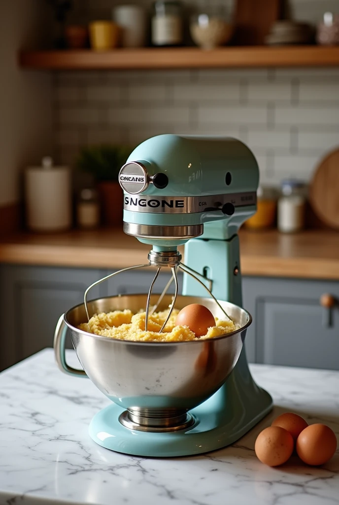Add butter and coconut sugar in a cake beater, and an egg to the mixture 
