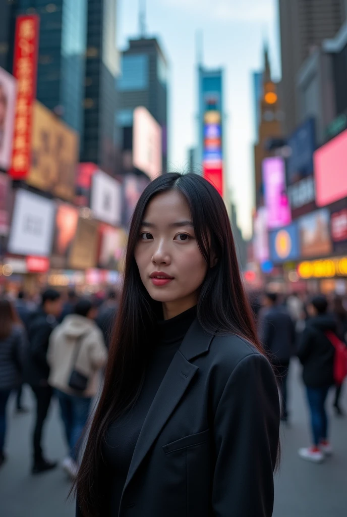 I am only a translate agent , straight black hair