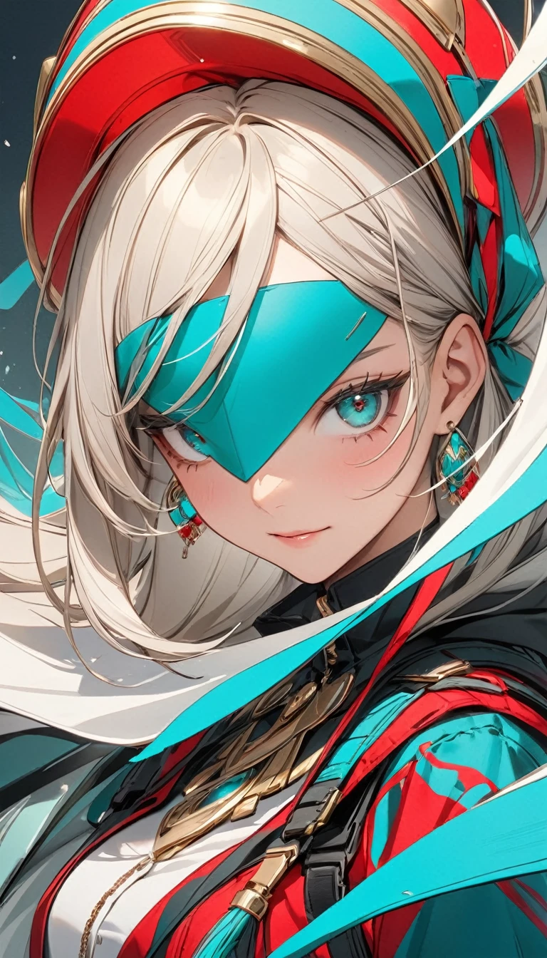 golden,platinum,turquoise red
