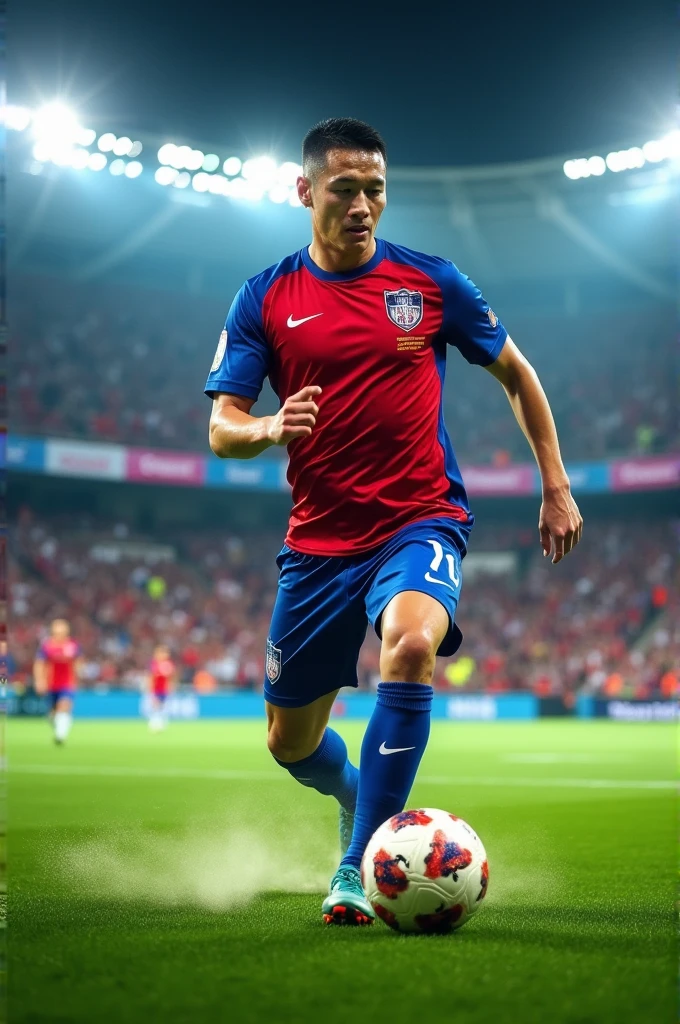 Thailand male soccer player standing