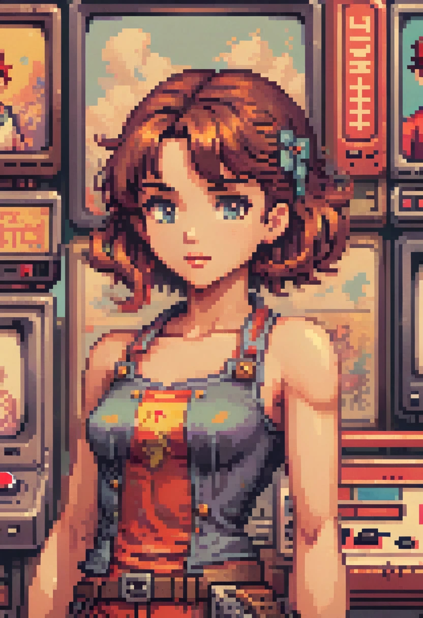 Retro Game, retro-style icon characters, (masterpiece, best quality, perfect composition,ultra-detailed, intricate details, Professional, official art, Representative work:1.3)