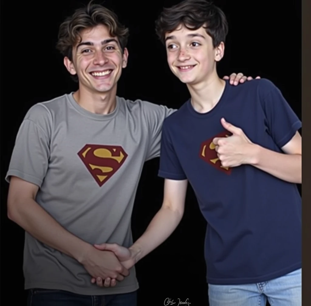 Brother hugging
