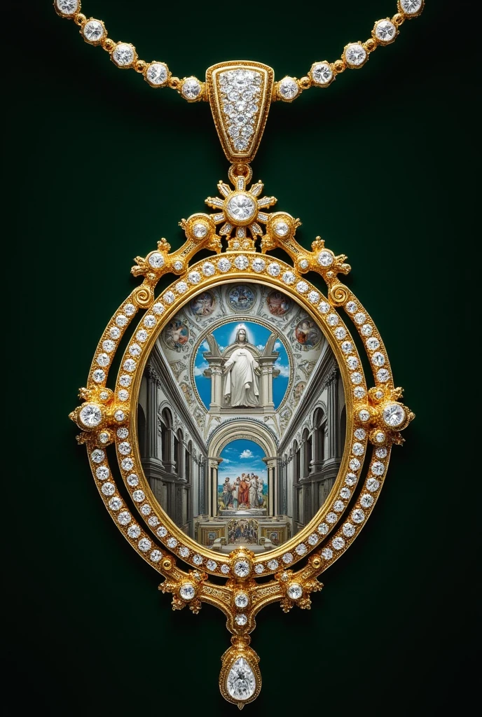 Design sistine chapel into a pendant of gold and diamonds more pendant designs 