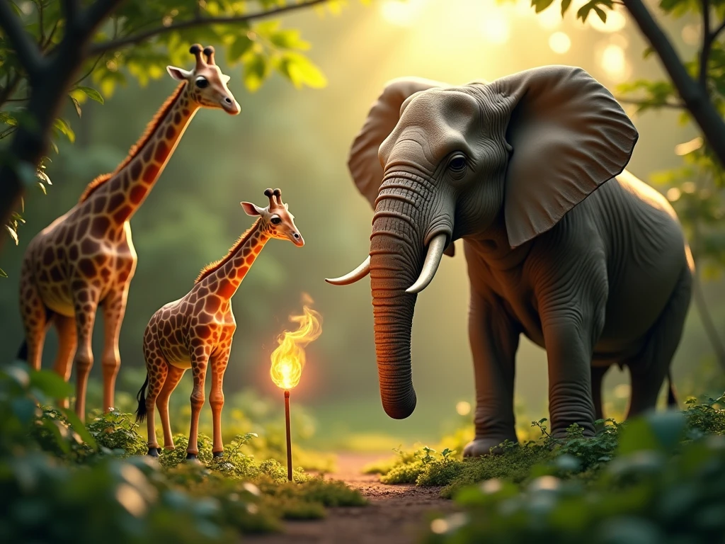 Big and small, they're not the same,
Big like an elephant, small like a flame,
Tall and short, they stand in line,
Tall like a giraffe, short like a vine.
(