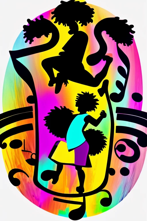 A background filled with scattered musical notes in various sizes and colors
A background completely filled with scattered musical notes in various sizes and colors, covering the entire screen.
beautiful girl colorful image
Dance hiphop Dance CREW Waacking Dance
Punking
gorilla dancer、
black medium hair black medium hair
Five fingers Baggy clothes Baggy clothes