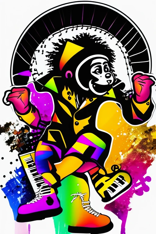 A background filled with scattered musical notes in various sizes and colors

A background completely filled with scattered musical notes in various sizes and colors, covering the entire screen.

beautiful girl colorful image

Dance hiphop Dance CREW  Waacking Dance

Punking 

gorilla dancer、


black medium hair black medium hair 

Five fingers Baggy clothes Baggy clothes