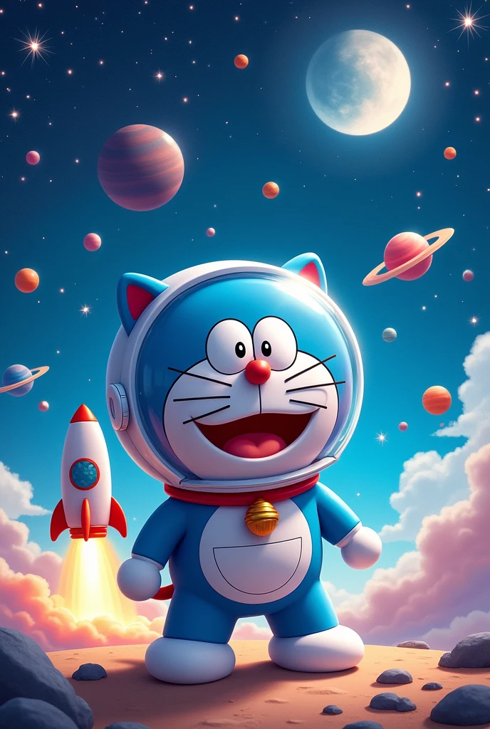 Doremon going to moon