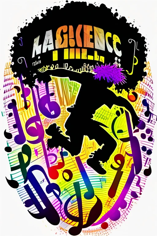 A background filled with scattered musical notes in various sizes and colors
A background completely filled with scattered musical notes in various sizes and colors, covering the entire screen.
beautiful girl colorful image
Dance hiphop Dance CREW Waacking Dance
Punking
gorilla dancer、
black medium hair black medium hair
Five fingers Baggy clothes Baggy clothes