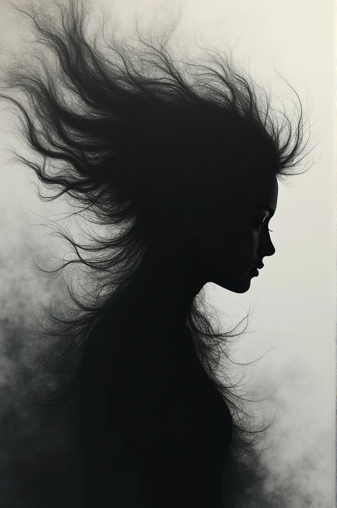 A black shadow resembling a whirlwind