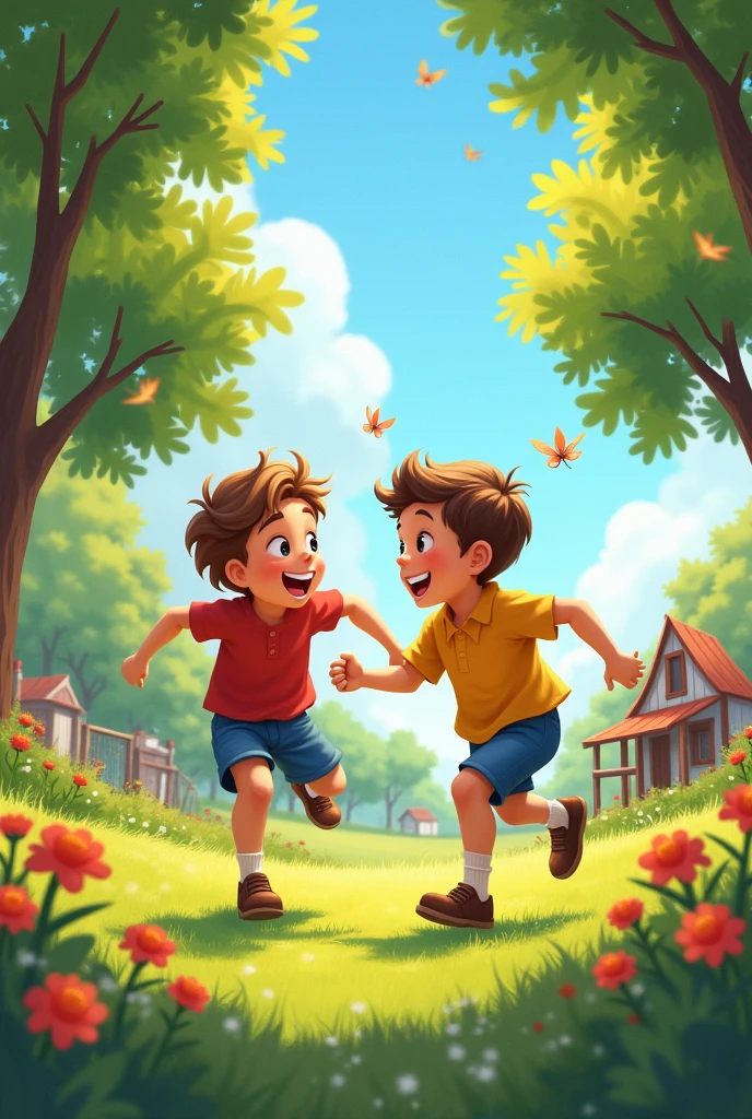 Tow boys best friend image of different different places with a childhood Mamie's and playing games and Raiths of parks