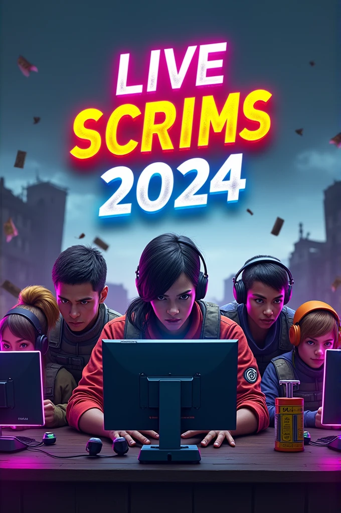 Create pubg banner for live scrims
Including name Live SCRIMS 2024