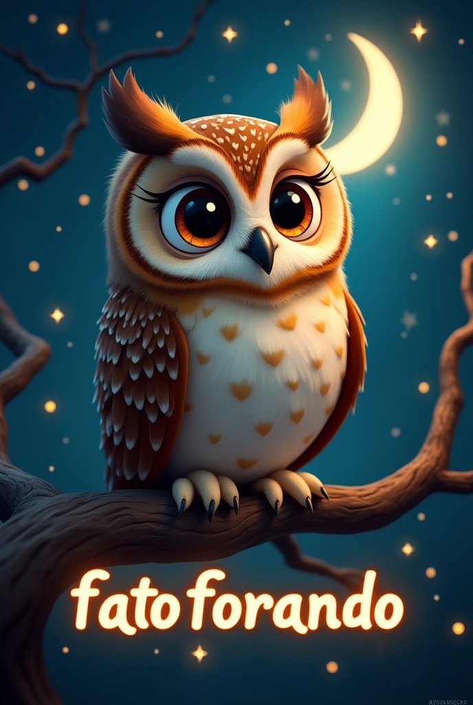 Visual identity for a YouTube curiosity channel named 'fatoforando' featuring an owl and the name written.