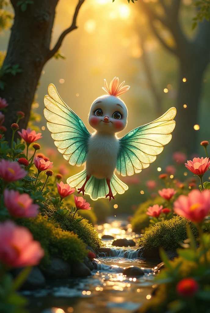Bella** - A tiny, shimmering bird with a magical song, who has lost her way home and is seeking assistance to return to her nest