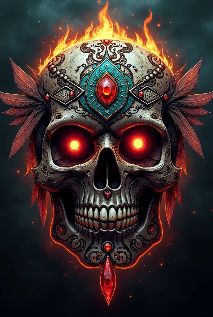 insane mc logo, the skull with details of the Mayan and Aztec culture