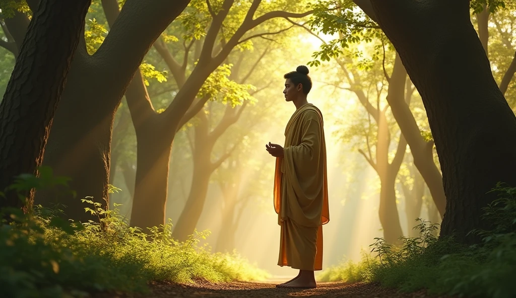 Handsome siddhartha gautam(real life) in the forest 