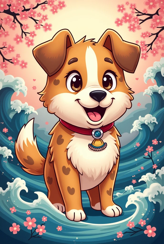 The character "Doggie" in a dog pattern
There is an illustration of a dog in the "Wa" part.