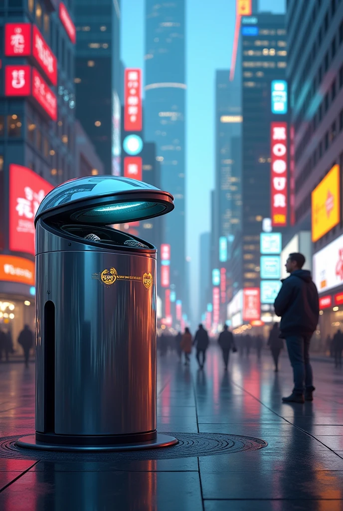 create a robot garbage bin