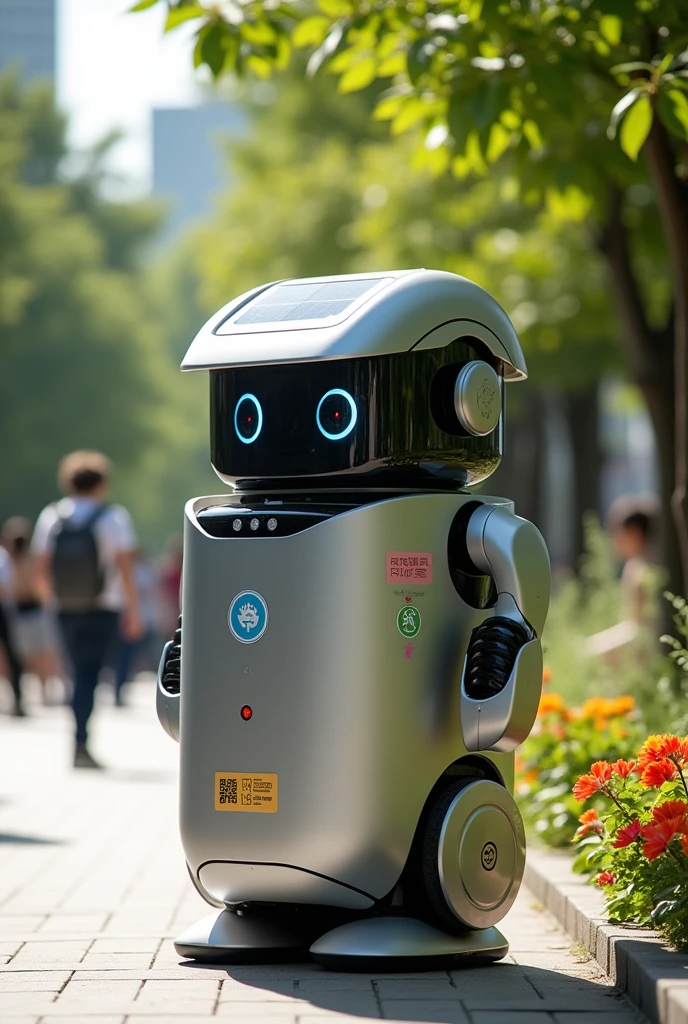 create a robot garbage bin