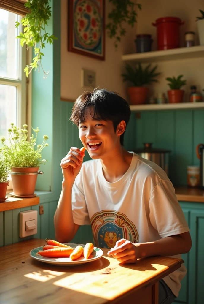 Jungkook eating carrots