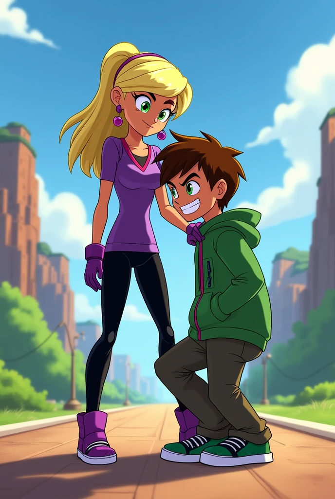 Ben 10 cartoon Gwen tension feet worship