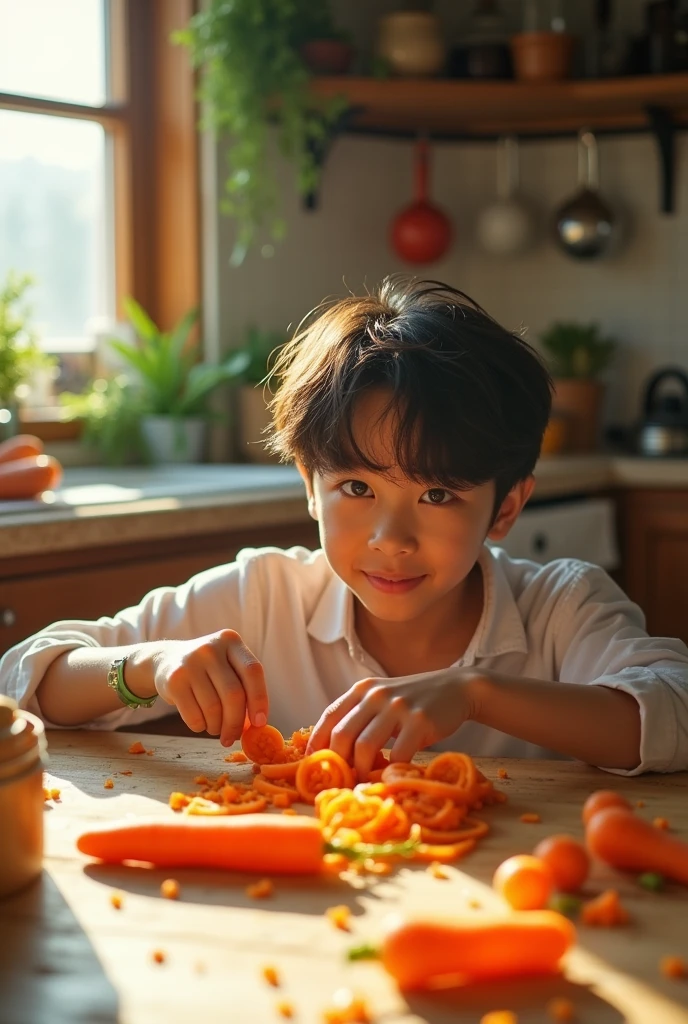 Jungkook of btseating carrots
