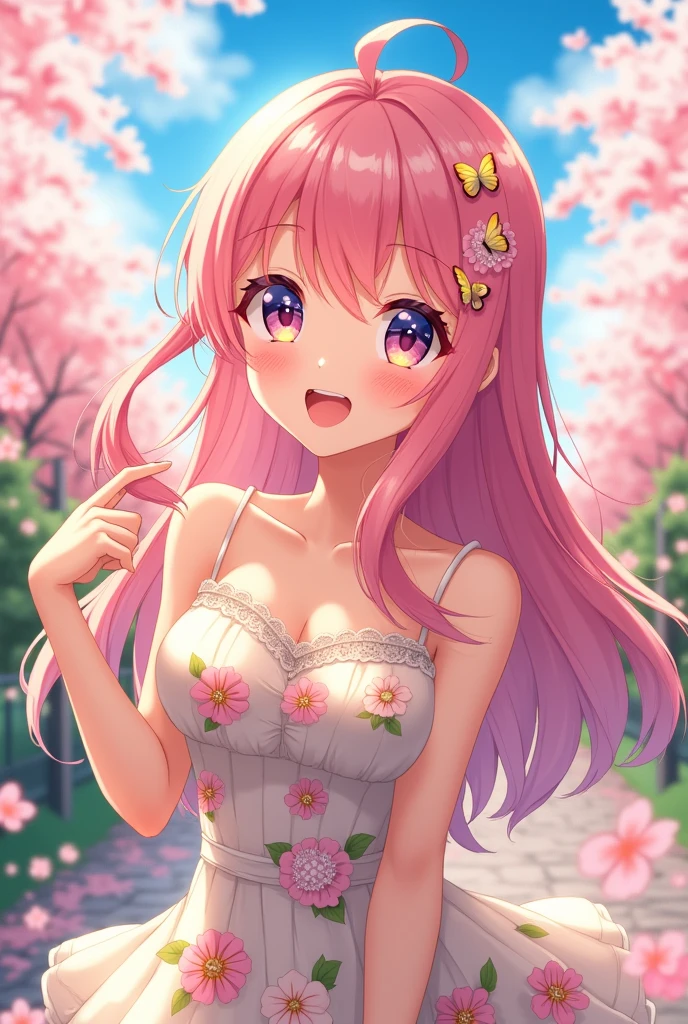 Happy anime woman 