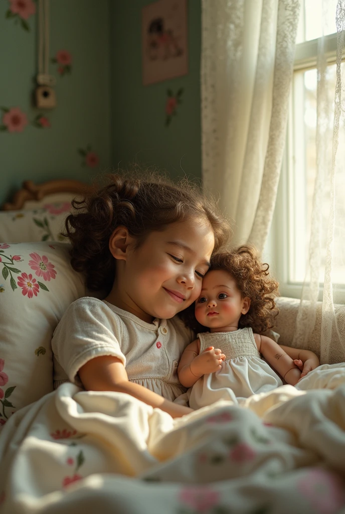 Morning arrives, and the doll is once again just a doll, lying peacefully beside the poor girl. But the poor girl smiles, knowing the secret of her special friend, who will come alive again the next night."