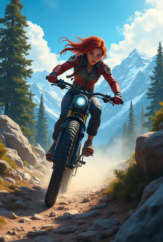 Today's challenge theme:Alita Riding a Mountain Bicycle