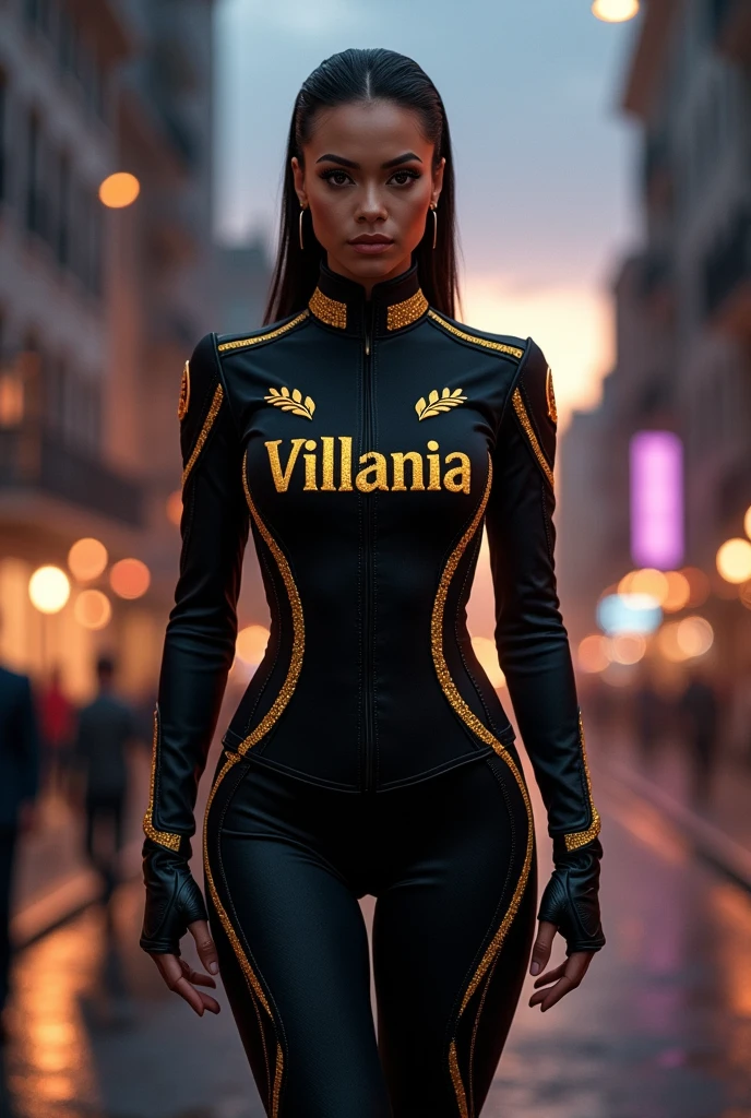 Create a uniform with the name Villania in black and gold