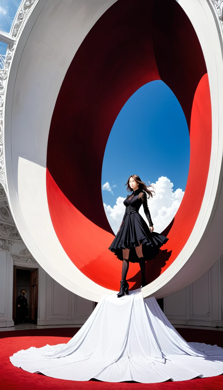 {With text:"Angel Fall":1.6},汉斯·哈同style,Heinrich Leffler (Heinrich Lefler) style,[模仿 Andy Goldsworthy 的style:0.9],[Anish Kapoor (Anish Kapoor) style]
(1 Girl:1.4),Cowboy shooting,Dynamic_angle