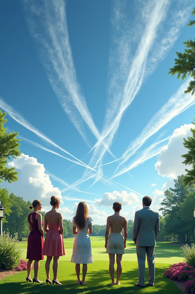 watching the chemtrails over the country club