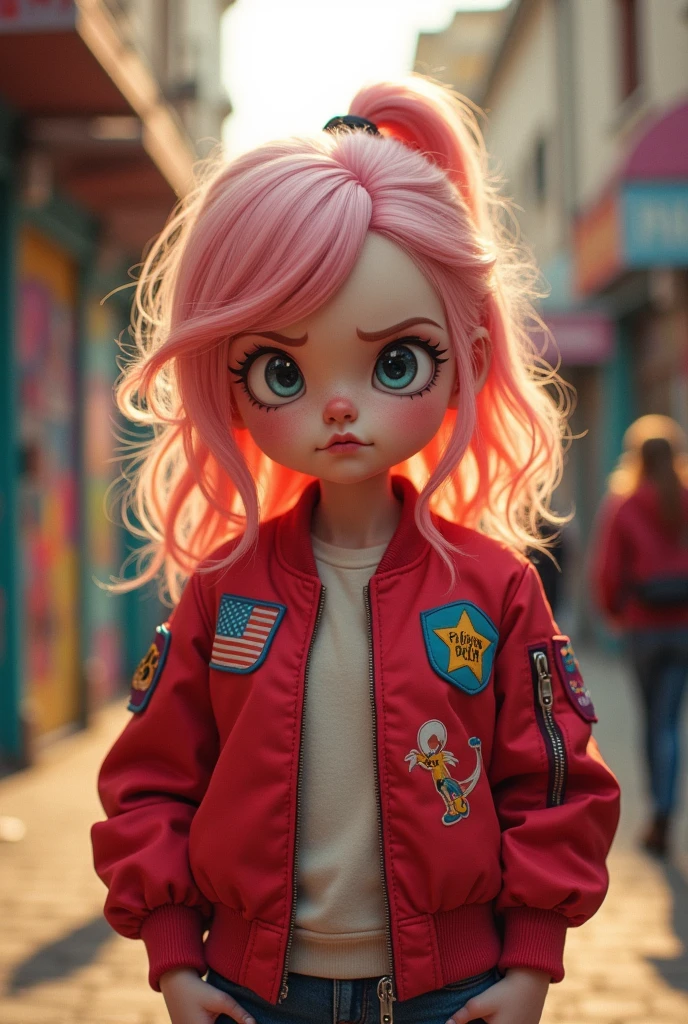 Cute angry girl jacket
