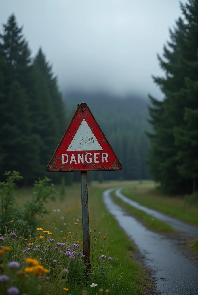 Road sign
Danger
