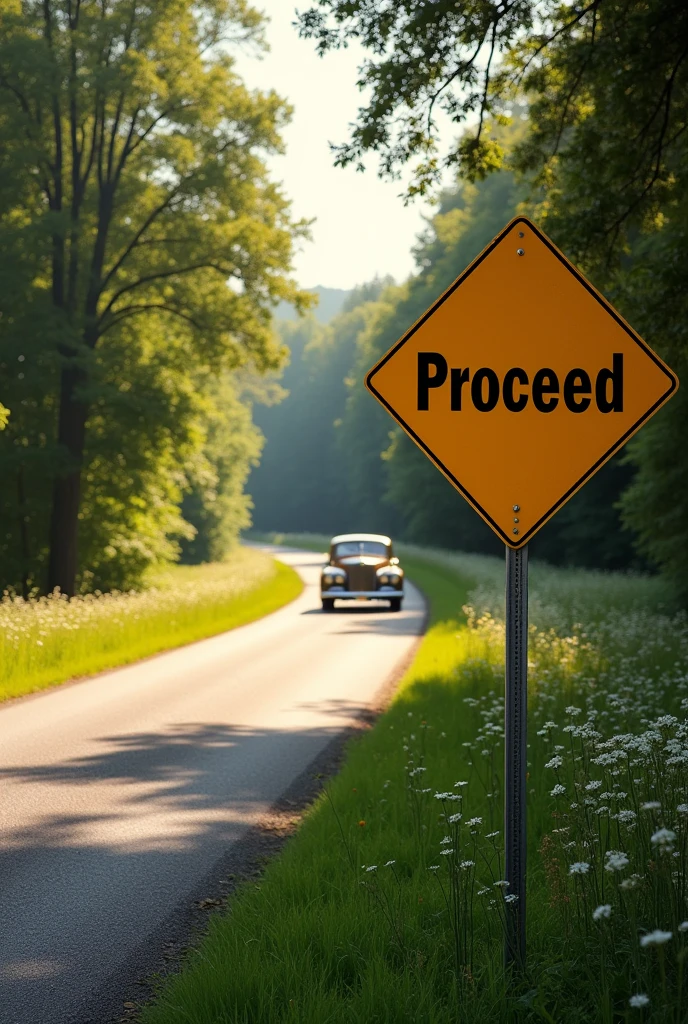 Road sign proceed