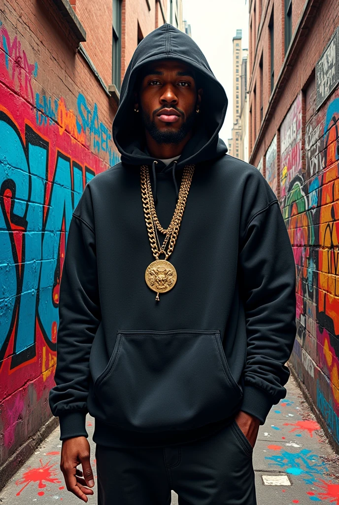 Cover art for an urban Rap theme with walls full of graffiti