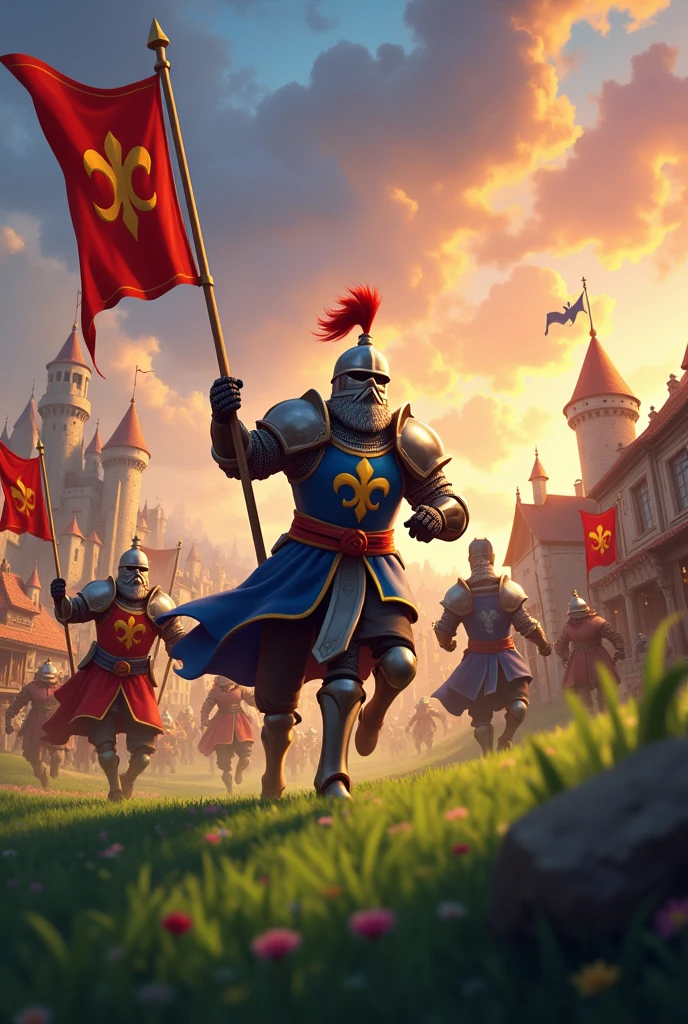 La France au Moyen Âge mais en thème clash royale
