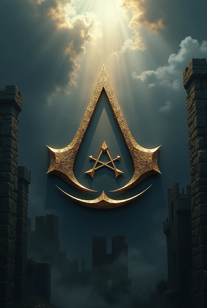 The Assassin's Creed logo with a Templar theme