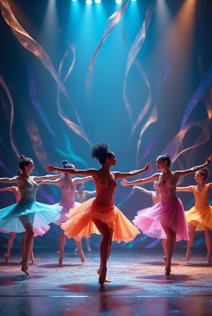 ((children dancing on the sea surface:1.5)), epic:1.4, ((eye-catching and colorful:1.5)), ((Imaginative scene)), ((very detailed: 1.4), ((Masterpiece)), (Hyper-detailed and beautiful: 1.3), (Photorealistic: 1.4), 8k.
