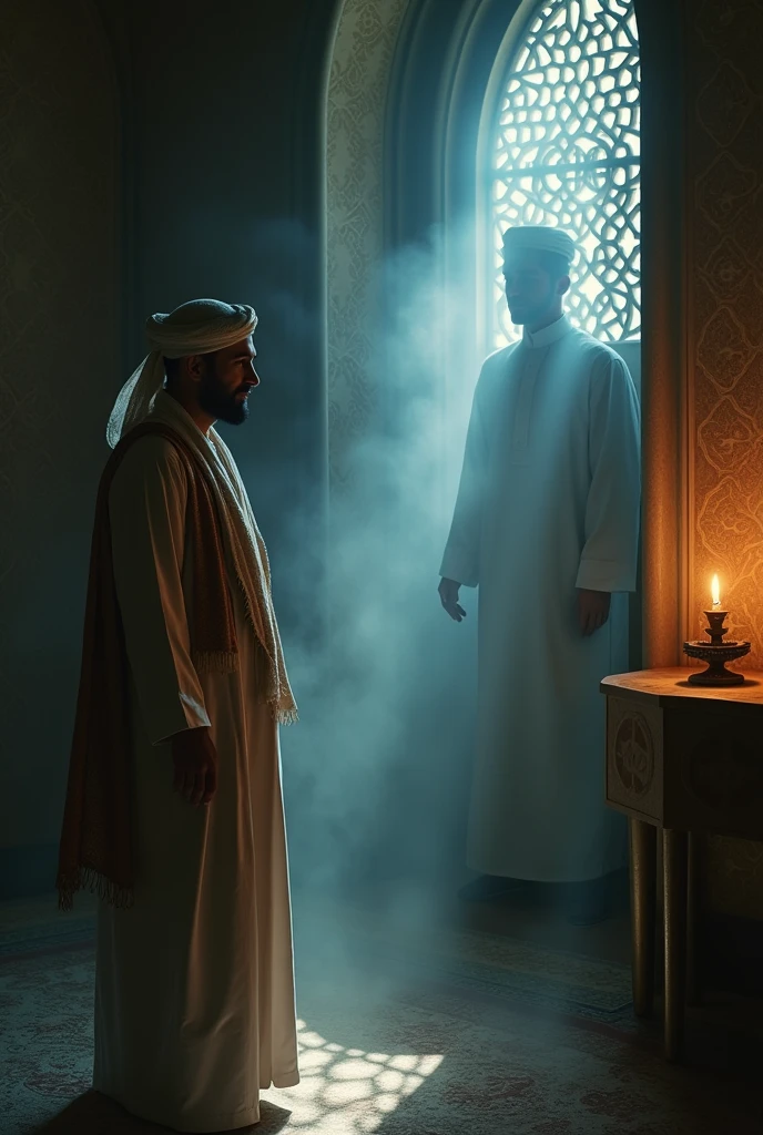 A muslim man have a ghost